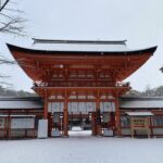 雪の河合神社と下鴨神社