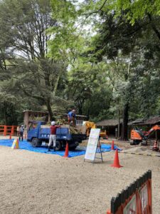 下鴨神社は5月のお祭りの準備中